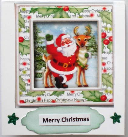 Rudolph and Santa  by Pamela Horton