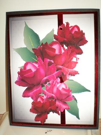 Cerise Rose with Silver Background Step by Step by Pamela Horton