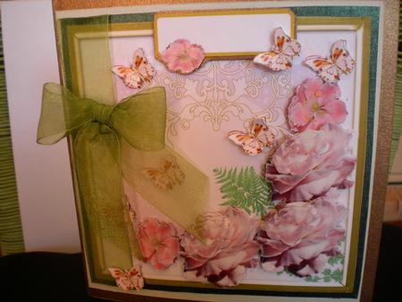 Pink Peony Gold Butterflies Lots to 3D by Pamela Horton