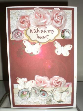 Spiral Flowers Handmade Vintage Deep Pink and Pink Roses by Pamela Horton