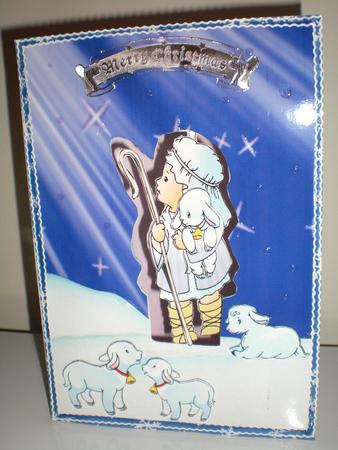 Dangle Front Christmas Shepherd by Pamela Horton