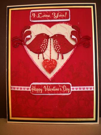 Birds in a Heart Valentine's Day Quick Card by Pamela Horton