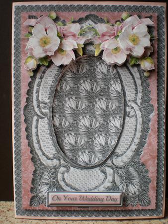 Pink Flowers Aperture Card by Pamela Horton