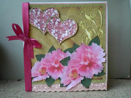 Flowers & Hearts Various Occasions Topper by Pamela Horton