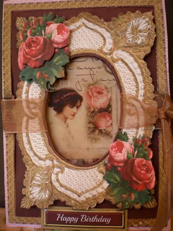 Red Roses Aperture Card by Pamela Horton