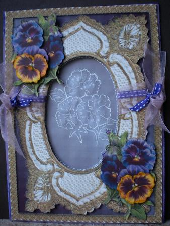 Pansies Aperture Card by Pamela Horton