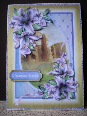 Beautiful Lillies in Gold Frame  by Pamela Horton