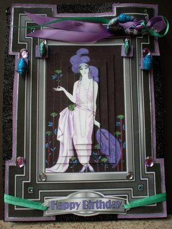 Art Deco Topper with Pyramid Layers in Lilac by Pamela Horton