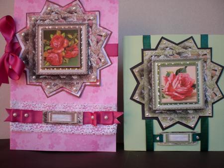 Vintage Rose Stacked Star Toppers by Pamela Horton