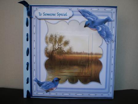 Bluebirds in the Tall Reeds. by Pamela Horton