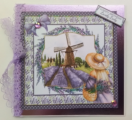 Lavender With Mindmill 8x8 by Pamela J