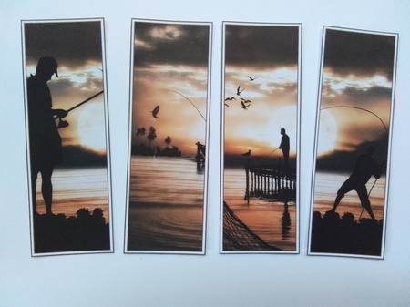Fishing 4 x Bookmarks  by Pamela J