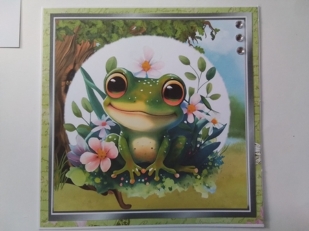 Cute Little Frog in the Woodland 8x8 (Three) by Pamela J