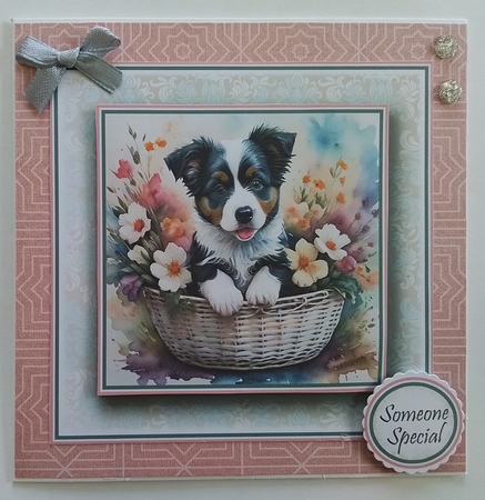 Puppy In a Basket 4 by Pamela J