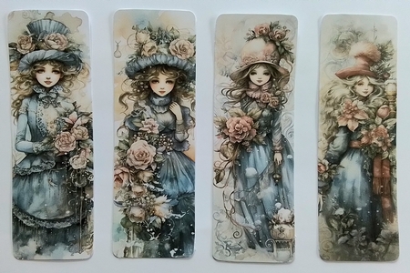 Vintage Woman Bookmarks by Pamela J