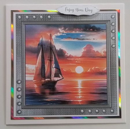 8x8 Beautiful Sunset Sailing + 2 Inserts by Pamela J