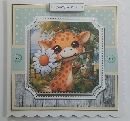 Cutest Animals With Daisy Flower Card & Toppers Set by Pamela J