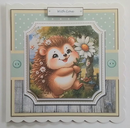 Cutest Animals With Daisy Flower Card & Toppers Set by Pamela J