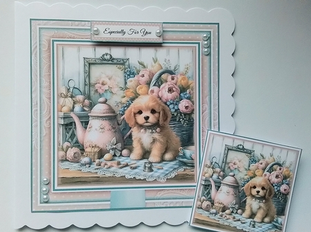 A Collection Of 4 Cute Shabby Chic Kittens & Puppies by Pamela J