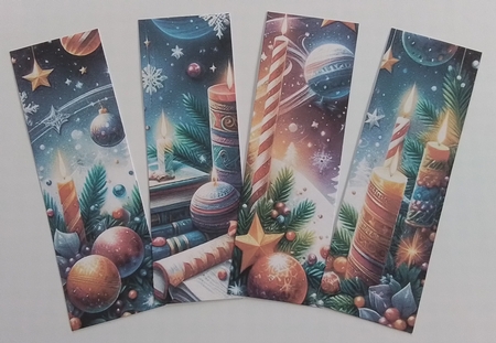 Christmas Candles 2 Bookmarks by Pamela J