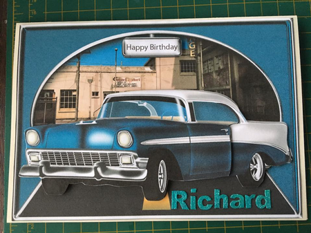 Retro Car Card Front 2 by Pamela Vick