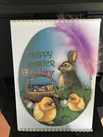 Easter Egg Shaped Card and Decoupage by Pamela Vick