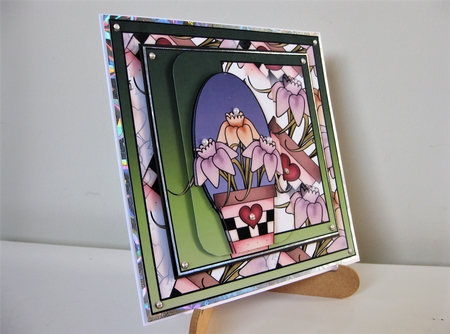pot of flowers  by Pat Mottram