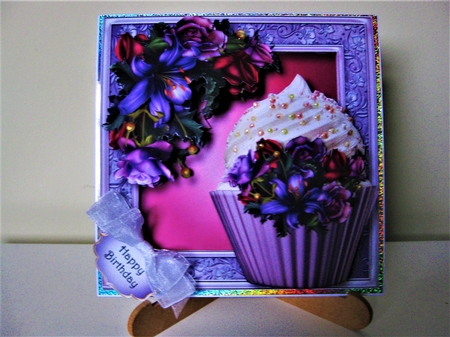 Soft Gothic Bouquet Cupcake by Pat Mottram