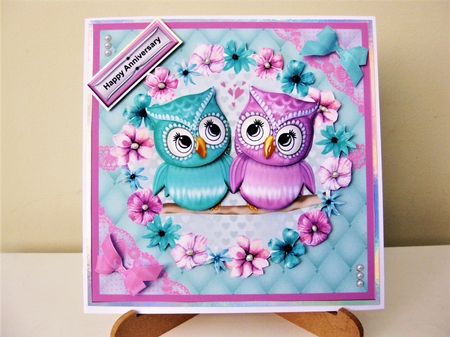 Valentine Owls Decoupage Mini Kit by Pat Mottram