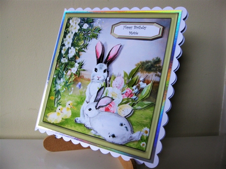 Rabbits and Ducks in the Meadow by Pat Mottram