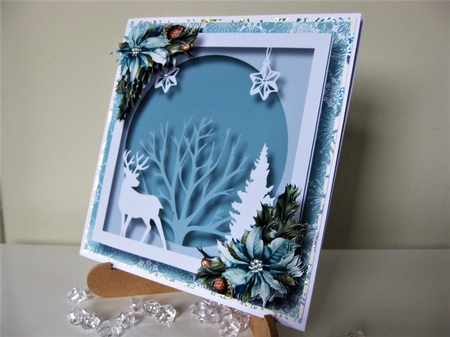 Christmas Faux Papercut Stag Bumper Kit by Pat Mottram