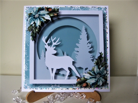 Christmas Faux Papercut Stag Bumper Kit by Pat Mottram