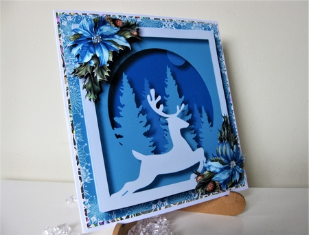 Christmas Faux Papercut Stag Bumper Kit by Pat Mottram