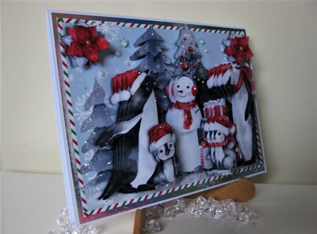 Penguin Family At Christmas Mini Kit by Pat Mottram