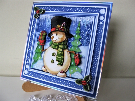 7x 7 Snowmans Christmas Gift by Pat Mottram