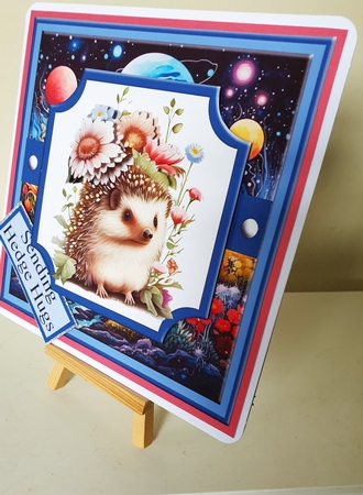 7x7 Birthday Hedgehogs #3 by Pat Mottram