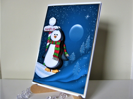 Xmas Night Penguin by Pat Mottram