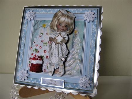 Little Angel Christmas Decoupage Topper 9 by Pat Mottram