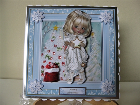 Little Angel Christmas Decoupage Topper 9 by Pat Mottram