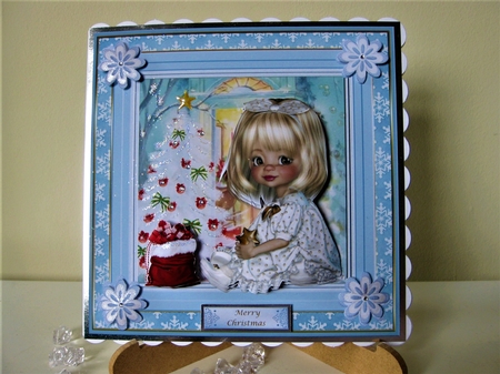 Little Angel Christmas Decoupage Topper 12 by Pat Mottram