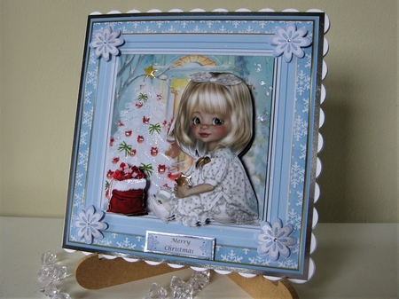 Little Angel Christmas Decoupage Topper 12 by Pat Mottram