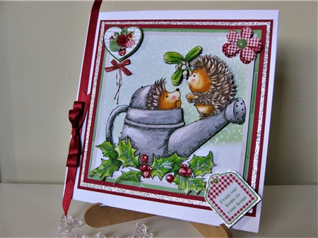 Sweet Hedgehogs Christmas Mini Kit & Decoupage by Pat Mottram