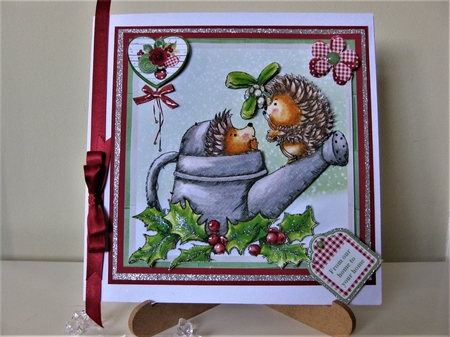 Sweet Hedgehogs Christmas Mini Kit & Decoupage by Pat Mottram