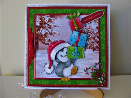 Percys Christmas Tower Card Mini Kit & Decoupage by Pat Mottram