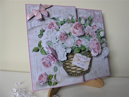 Beauty Bloom Basket 3D Card - Set 1 by Pat Mottram