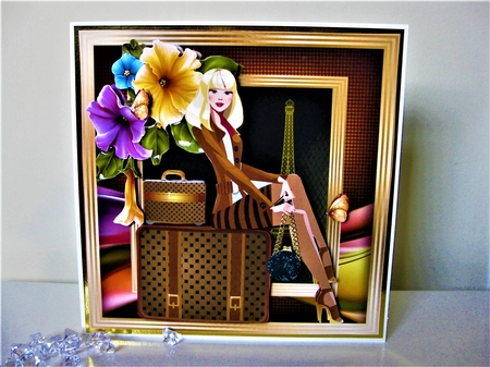Paris Shopping Girl by Pat Mottram