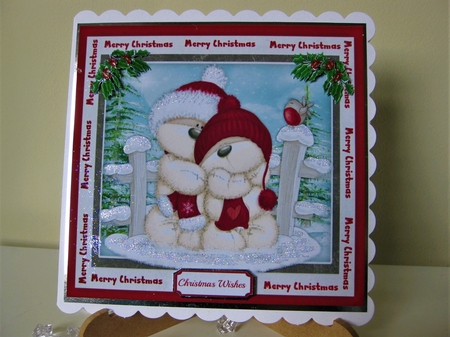 Teddys Cuddle in the Snow  by Pat Mottram