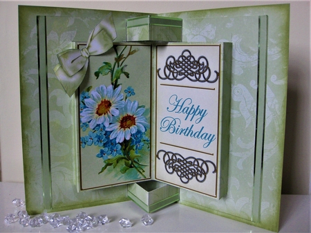 Daisy Happy Birthday Double Fold 3D Card Mini Kit by Pat Mottram