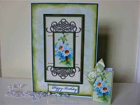 Daisy Happy Birthday Double Fold 3D Card Mini Kit by Pat Mottram