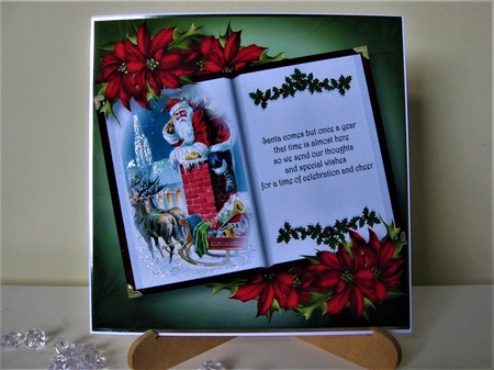 Open Book Christmas - Santa 8x8 by Pat Mottram